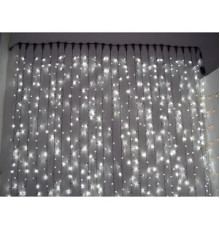 Гірлянда RD-7088 Штора вулиця 120LED (Ø 3,3) 4х1м (контрол.220V) Провід-Чорний, Колір ламп-Білий