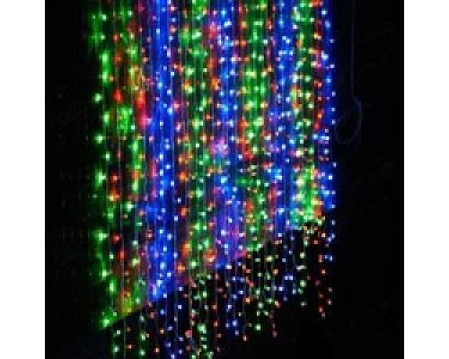 Гірлянда RD-7086 Штора вулиця 120LED (Ø 3,3) 4х1м (контрол.220V) Провід-Чорний, Колір ламп-Мікс