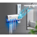 Диспенсер для зубної пасти та щіток авто Toothbrush sterilizer (синя коробка) (W-31)