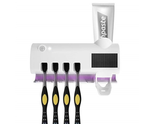 Диспенсер для зубної пасти та щіток авто Toothbrush sterilizer (синя коробка) (W-31)