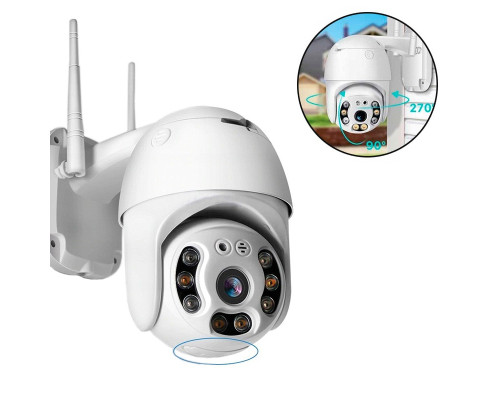 Камера відеоспостереження PTZ вулична WiFi 2mp (ICSEE) (біло-зелена коробка)