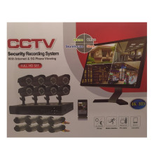 Набір відеоспостереження (8 камер) WIFI HD Security Recording System (HF006)