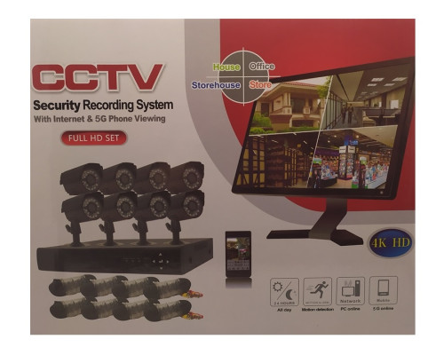 Набір відеоспостереження (8 камер) WIFI HD Security Recording System (HF006)