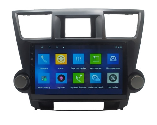Автомагнітола штатна Toyota Highlander 2009-2014 (10") Android 10.1 (4/32)