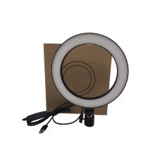 Кільцева LED лампа (карт.коробка), (без кріп.тел.) (кер.на дроті) (USB) (20см)