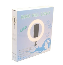 Кільцева LED лампа LC-666 (1 крепл.тел.) (метал.шарніри) (USB) (26см)