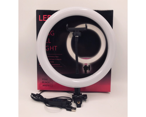 Кільцева LED лампа 2 (1 крепл.тел.) (USB) (26см)