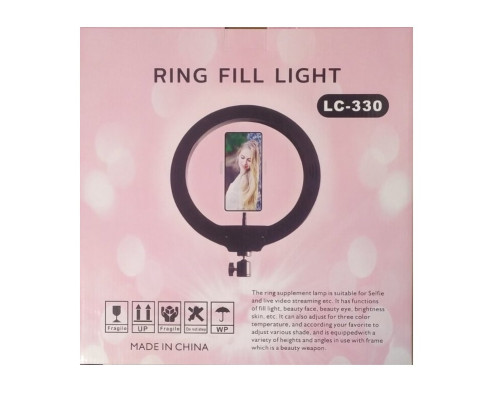 Кільцева LED лампа LC-330 (1 крепл.тел.) (USB) (33см)