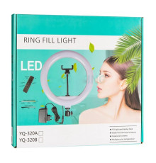 Кільцева LED лампа YQ-320 (1 крепл.тел.) (пульт) 220V (30см)