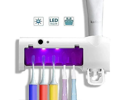 Диспенсер для зубної пасти та щіток авто Multi-function Toothbrush sterilizer JX008 (феолетова коробка) (W79)