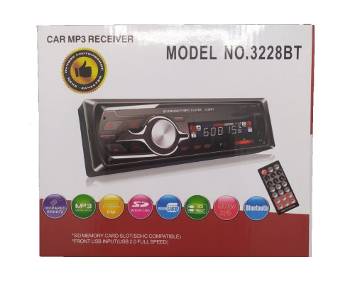 Автомагнітола 1DIN MP3 3228BT RGB