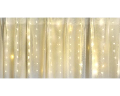 Гірлянда RD-9002 Штора 150LED 3mх1m, 15LEDX10 бурульок (контрол.220V) з хвіст. заглуш. Колір ламп-білий