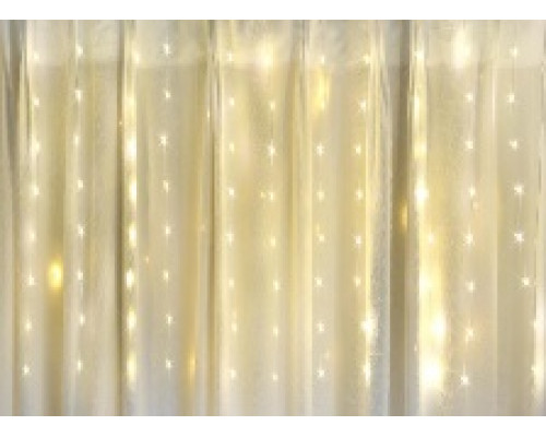 Гірлянда RD-9003 Штора 200LED 2mx2m, 10LED X 20 бурульок (контрол.220V) з хвіст. заглуш., Колір ламп-Теплий