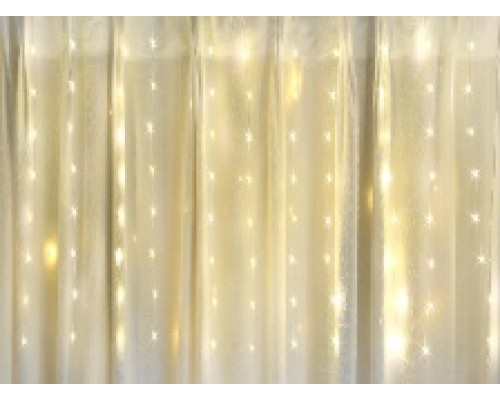 Гірлянда RD-9004 Штора 200LED 2mx2m, 10LED X 20 бурульок (контрол.220V) з хвіст. заглуш. Колір ламп-мікс