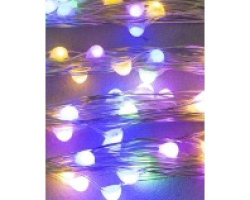 Гірлянда RD-9026 роса 100LED RGB (контрол.220V) 10м Колір ламп-Синій