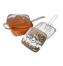 Сковорода універсальна Copper cook deep square pan