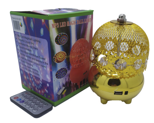 Лампа на поставці куля, що обертається RGB RHD-183 mp3+Мр3+Ду+USB (RD-5031)
