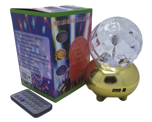 Лампа на поставці куля, що обертається RGB RHD-187+Мр3+Ду+USB (RD-5033)