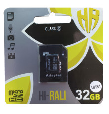Карта пам'яті micro SDHC 32GB Hi-Rali (class10) (UHS-1) (з адаптером)