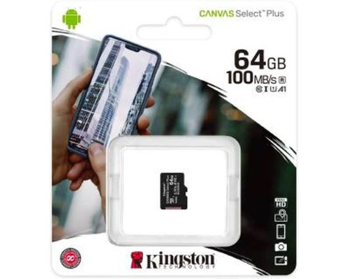 Карта пам'яті micro SDHC 64GB Kingston (class 10) (UHS-3) (з адаптером)