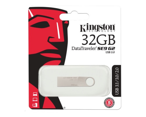 Флеш накопичувач USB 32Gb Kingston SE9 (Метал) (3.0)