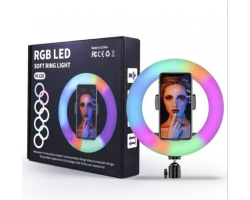 Кільцева LED лампа RGB MJ20 (20см) (1 кріплення) (управління на дроті) (1-20)