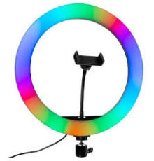 Кільцева LED лампа RGB MJ38 (38см) (1 кріплення) (управління на дроті + пульт)