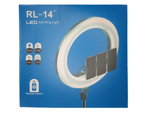 Кільцева LED лампа RL-14 (36см) (3 кріплення) (пульт)
