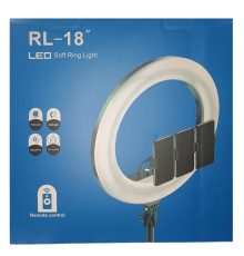Кільцева LED лампа RL-18 (45см) (3 кріплення) (пульт) (сумка)