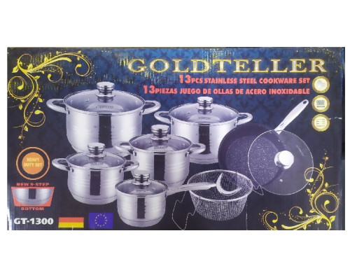 Набір каструль Goldteller GT-1300 (13 предметів)