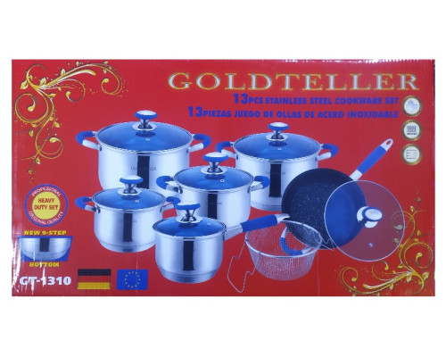 Набір каструль Goldteller GT-1310 (13 предметів)