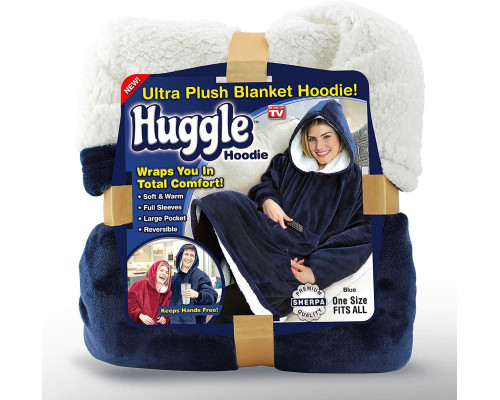 Толстовка з капюшоном Худі Huggle Hoodie ultra plush blanket hoodie (M-118) (5 шт червоні, 1 шт синя)