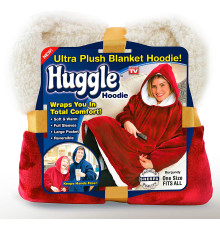 Толстовка з капюшоном Худі Huggle Hoodie ultra plush blanket hoodie (M-118) (5 шт червоні, 1 шт синя)