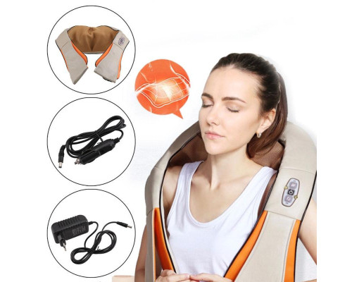 Масажер роликовий для всього тіла з підігрівом Shiatsu Massager of Neck Kneading (TM-007) (MA202304-87) (LY-3)