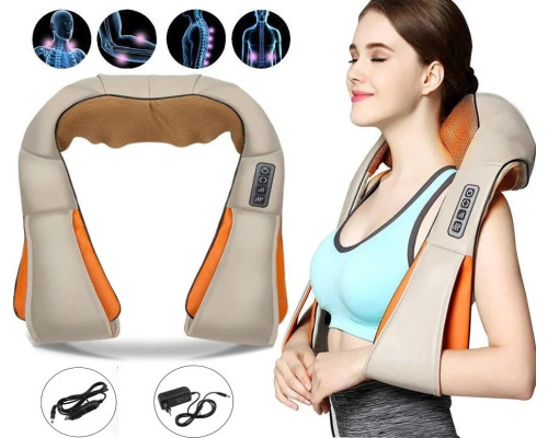 Масажер роликовий для всього тіла з підігрівом Shiatsu Massager of Neck Kneading (TM-007) (MA202304-87) (LY-3)