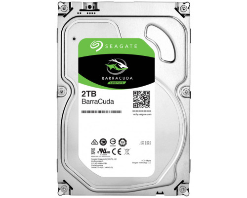 Жорсткий диск внутрішній 2TB SEAGATE HDD 3.5" SATA 3.0 7200RPM BarraСuda (ST2000DM008)