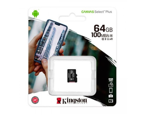 Карта пам'яті micro SDHC 64GB Kingston (class 10) (UHS-3) (БЕЗ АДАПТЕРА)