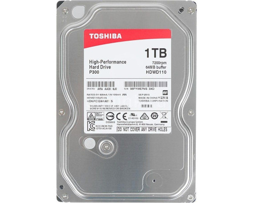 Внутрішній жорсткий диск 1TB TOSHIBA (PC P300) (HDWD110) HDD 3.5" SATA 3.0 (29DEC2020)