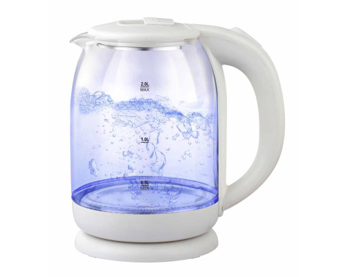 Електричний чайник Goldteller MG-06 WHITE (скло) (220V, 50HZ 1500W, 1.8L)