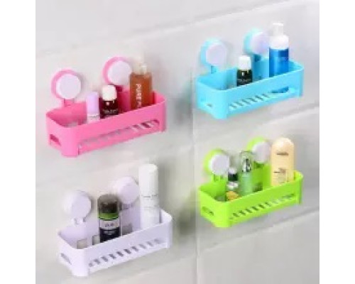 Полиця на присосках прямокутна для ванної Bathroom Shelves (WO-16)