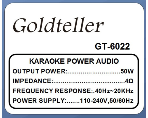 Акустична система Goldteller GT-6022