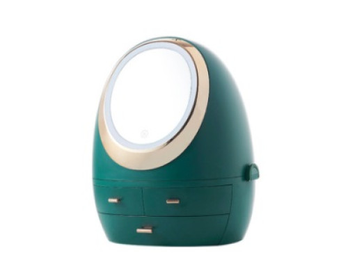 Органайзер для косметики з дзеркалом LED (Зелений) (W-3)