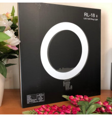 Кільцева LED лампа RL-18 II 55W (USB) (WiFi-пульт) (45см) (3 кріплення) (сумка)