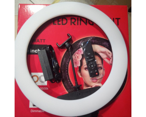 Кільцева LED лампа 18-INCH (45см) (1 кріплення) (сумка) (червона коробка)