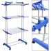 Сушарка для білизни Garment Rack With Wheels 3 яруси (Сірий, синя, рожева) (TW-116)