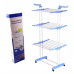 Сушарка для білизни Garment Rack With Wheels 3 яруси (Сірий, синя, рожева) (TW-116)