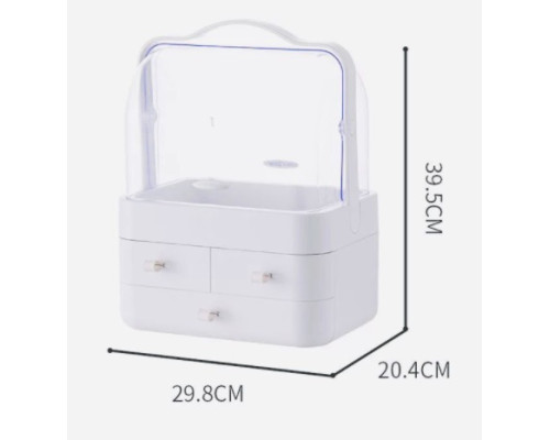 Органайзер для косметики 4 секції великий (зелений) YM206-2 Three Drawers