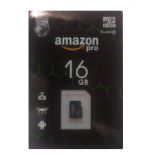 Карта пам'яті micro SDHC 16GB Amazon pro (class 10) (З АДАПТЕРОМ)