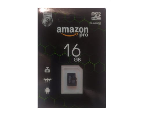 Карта пам'яті micro SDHC 16GB Amazon pro (class 10) (З АДАПТЕРОМ)