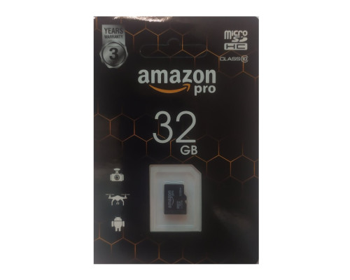 Карта пам'яті micro SDHC 32GB Amazon pro (class 10) (БЕЗ АДАПТЕРА)